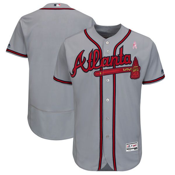 Men Atlanta Braves Blank Grey Mothers Edition MLB Jerseys